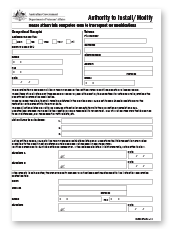 D1323 - Authority to install modify