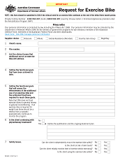 D9160 - Request for Exercise Bike